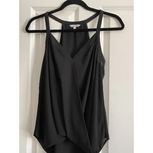 Black sleeveless blouse